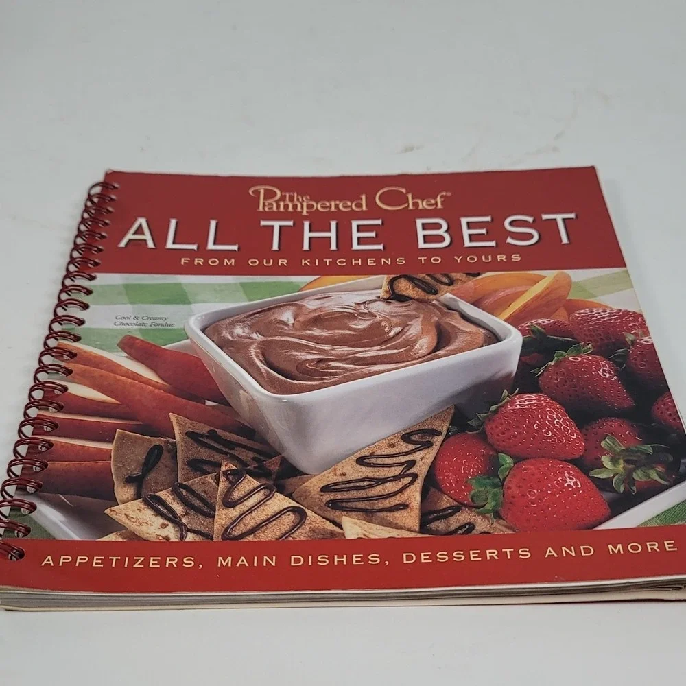 The Pampered Chef All The Best Cookbook Spiral Bound Recipes Appetizers Desserts
